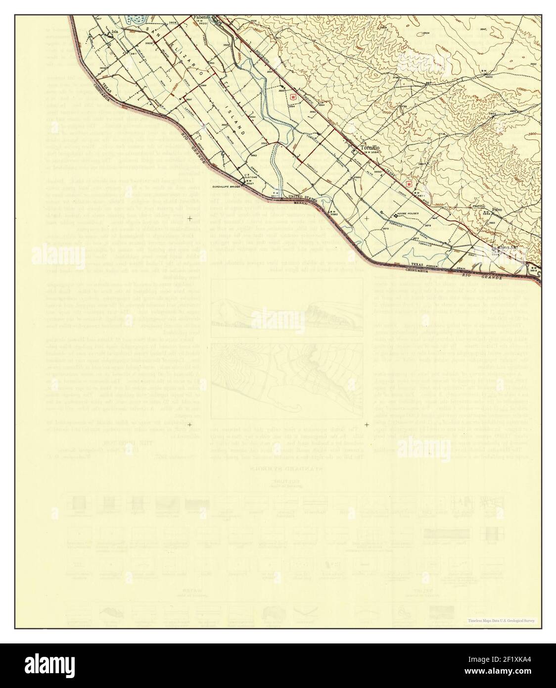 Tornillo, Texas, map 1945, 162500, United States of America by