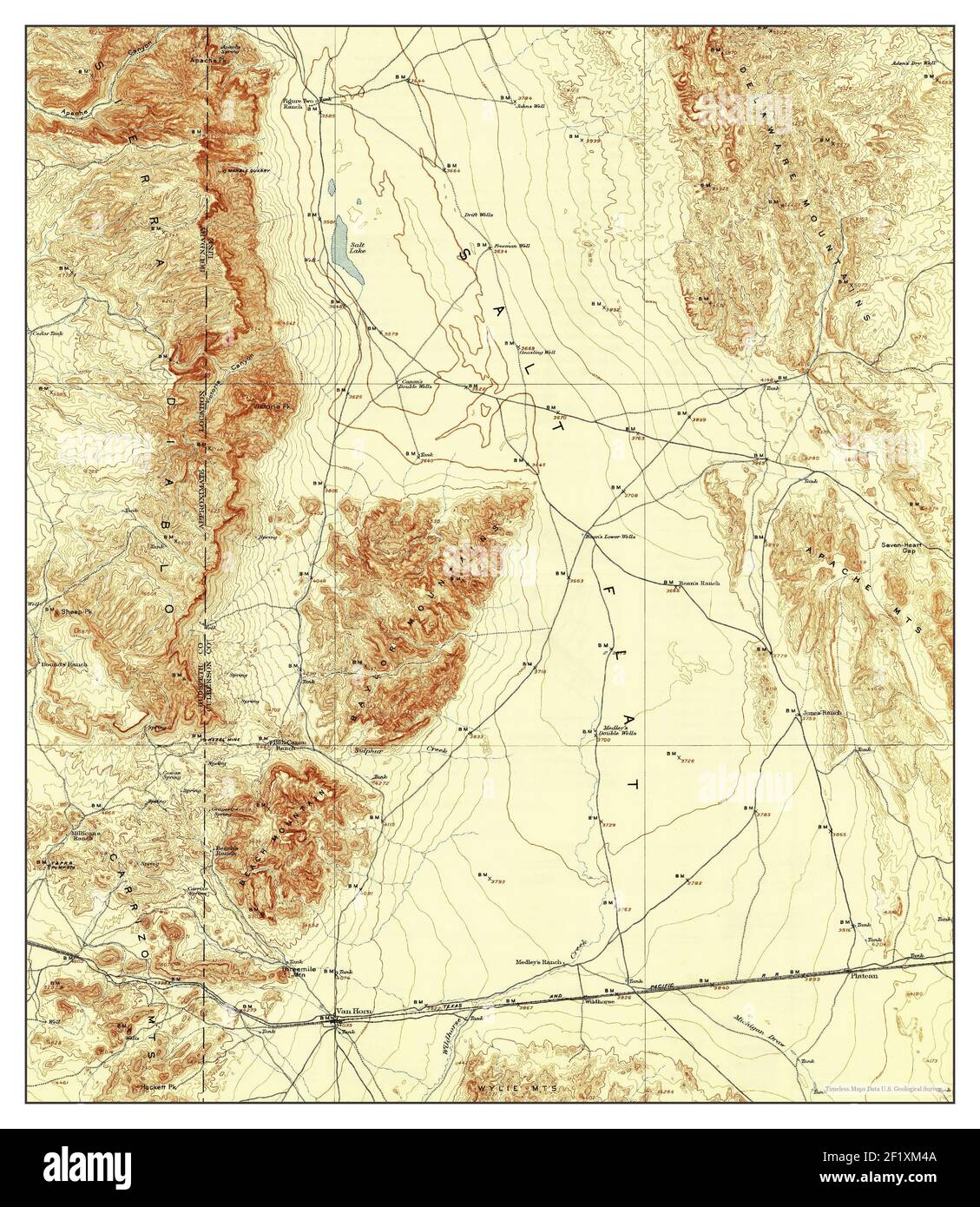 Map of van horn Cut Out Stock Images & Pictures - Alamy