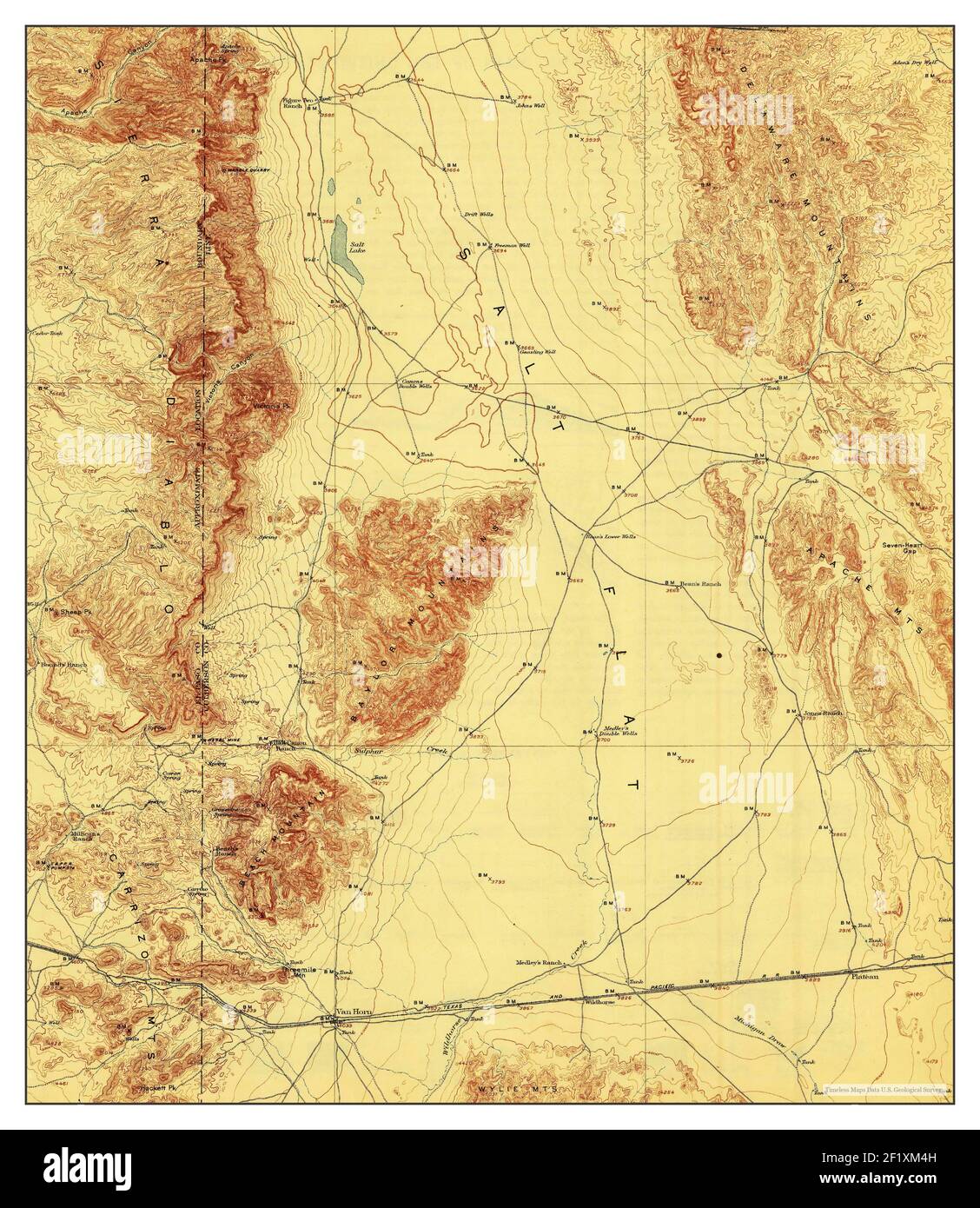 Van Horn, Texas, map 1906, 1125000, United States of America by