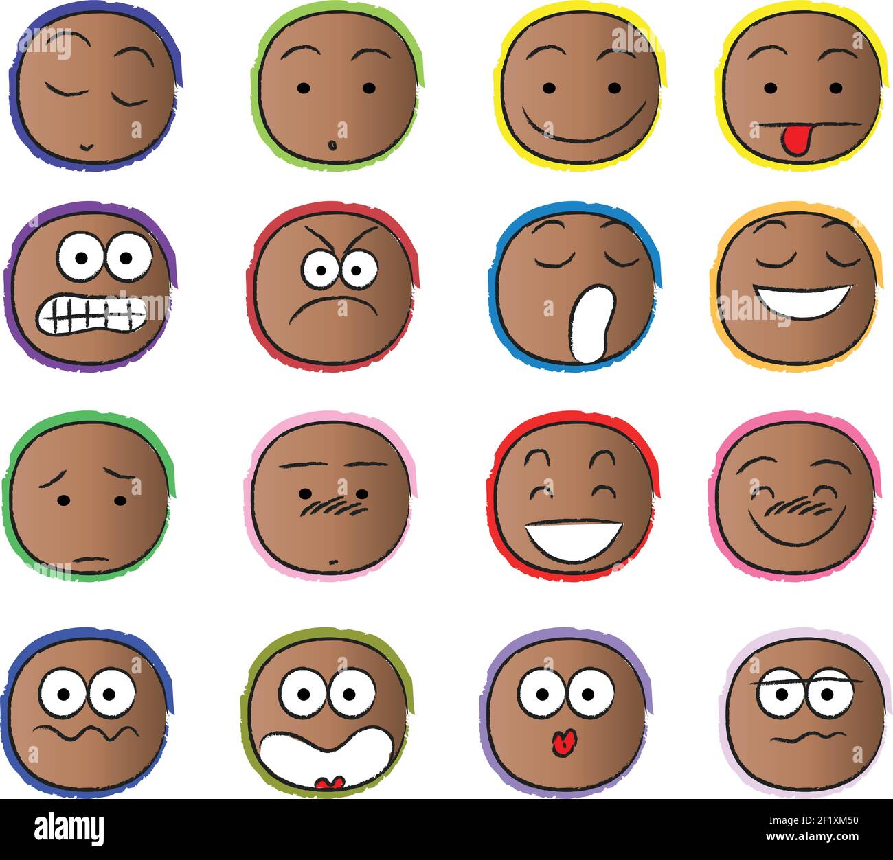 Vector cartoon emoji set Stock Vector Image & Art - Alamy