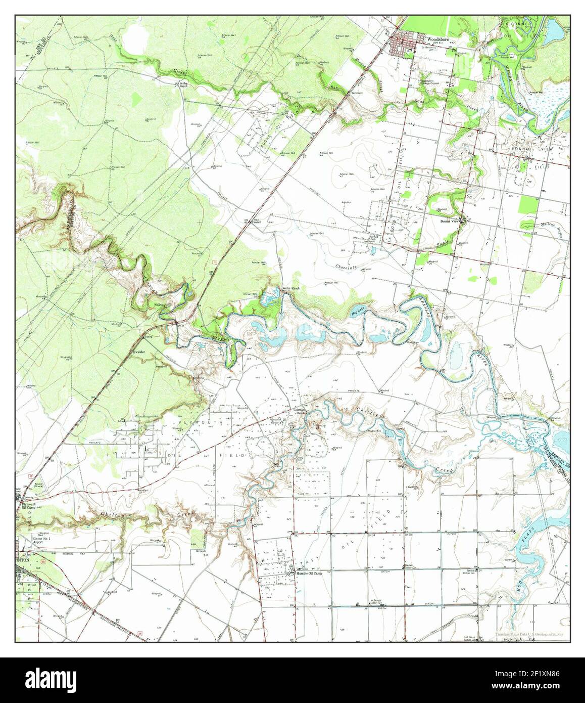 Map of woodsboro texas Cut Out Stock Images & Pictures Alamy