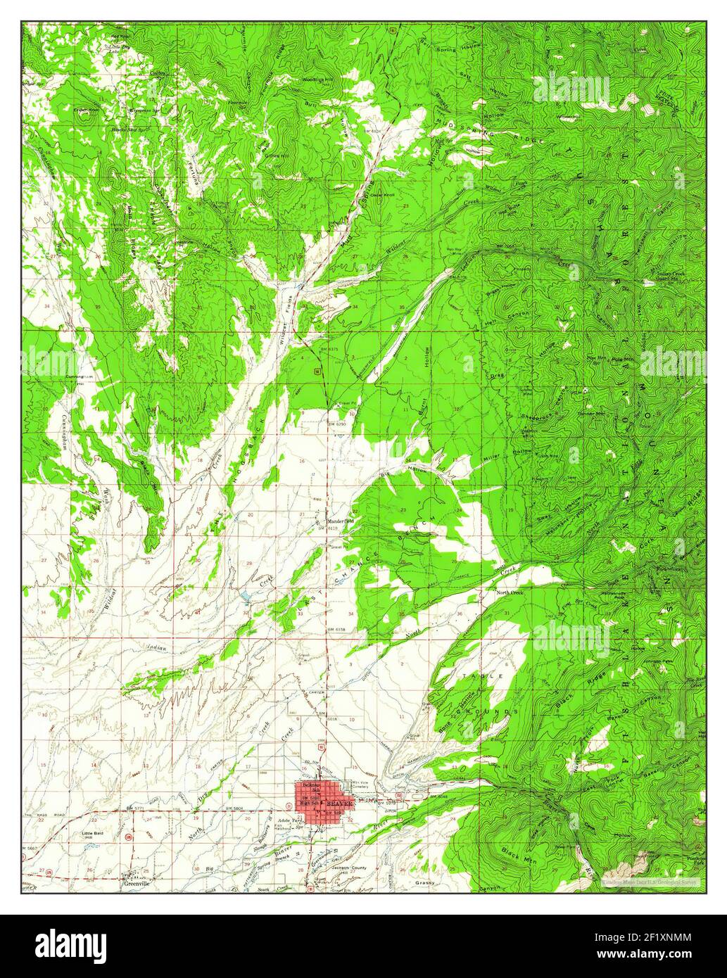 Beaver, Utah, map 1958, 1:62500, United States of America by Timeless ...
