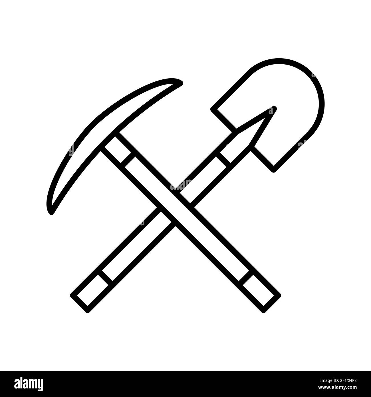 An illustration of a unique tools line vector icon on a white ...