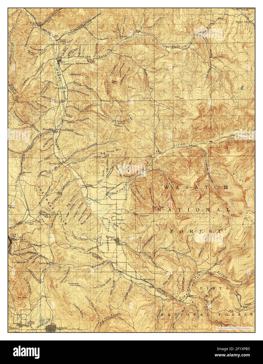 Coalville, Utah, map 1903, 1125000, United States of America by