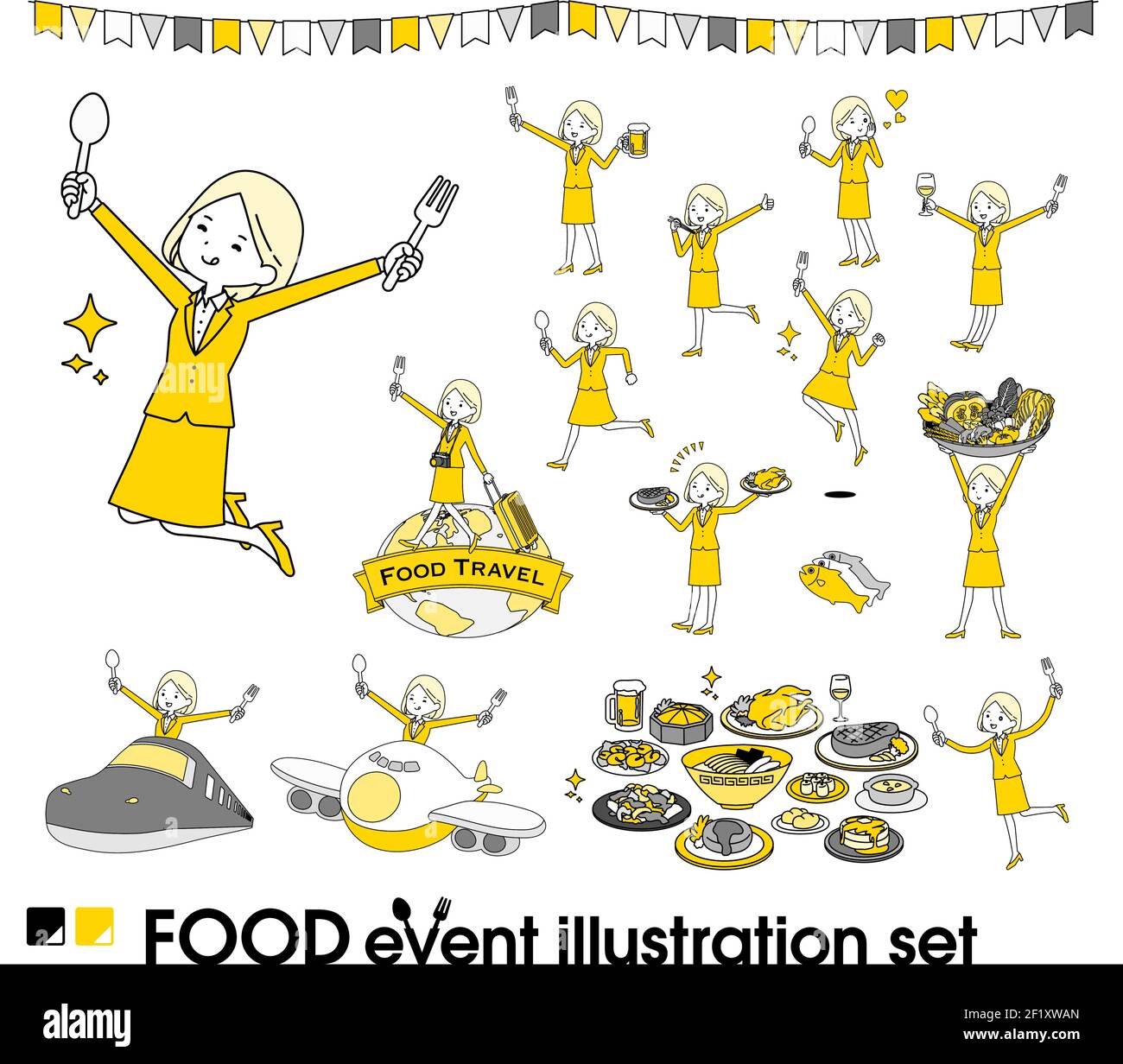 People eating food feast food Stock Vector Images - Alamy