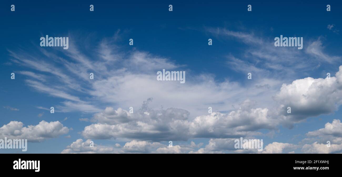 Clouds in blue sky background Stock Photo