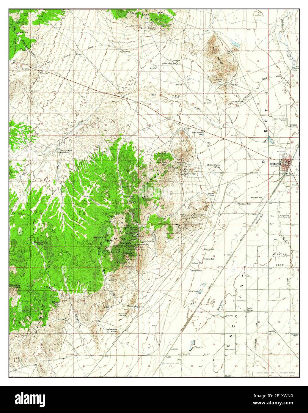Milford Utah Map 1958 162500 United States Of America By Timeless Maps Data Us Geological Survey 2F1XWN0 