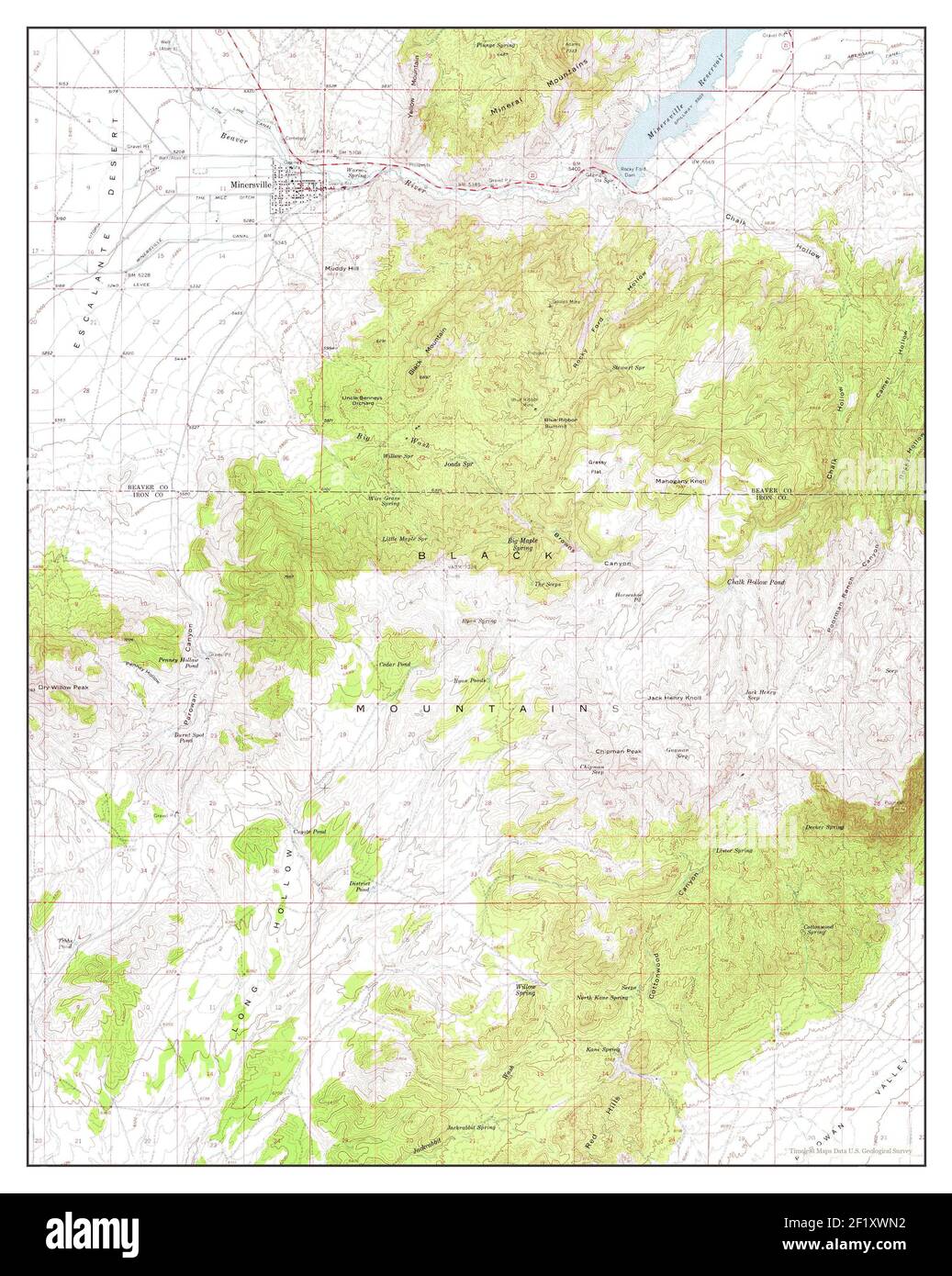 Map of minersville utah Cut Out Stock Images & Pictures Alamy