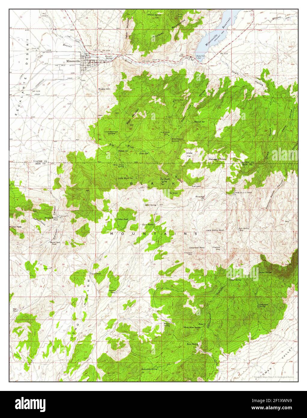 Map of minersville utah hires stock photography and images Alamy