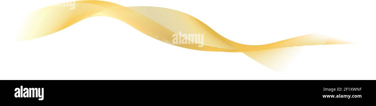 Vector wave line gold hi-res stock photography and images - Alamy