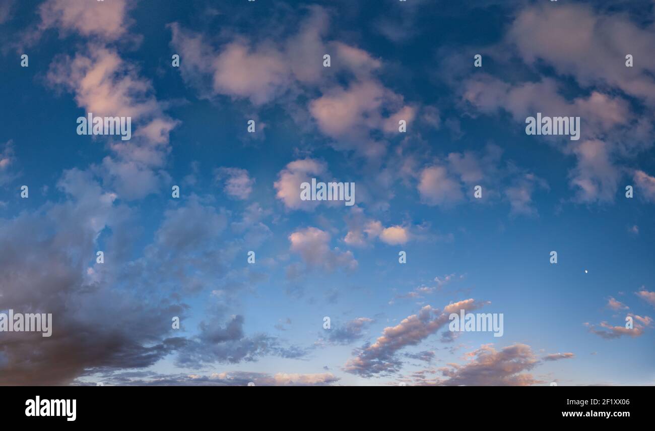 Summer sunset sky panorama background Stock Photo - Alamy