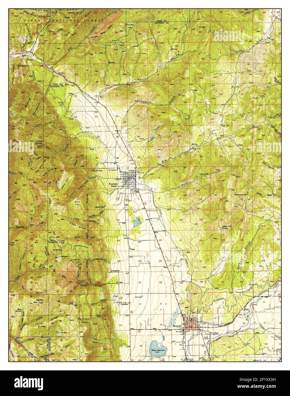 Map of moroni utah Cut Out Stock Images & Pictures Alamy