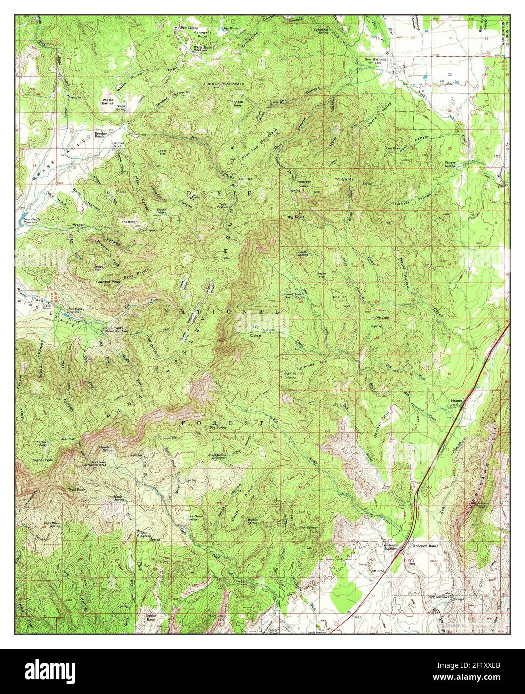 New Harmony, Utah, map 1957, 162500, United States of America by