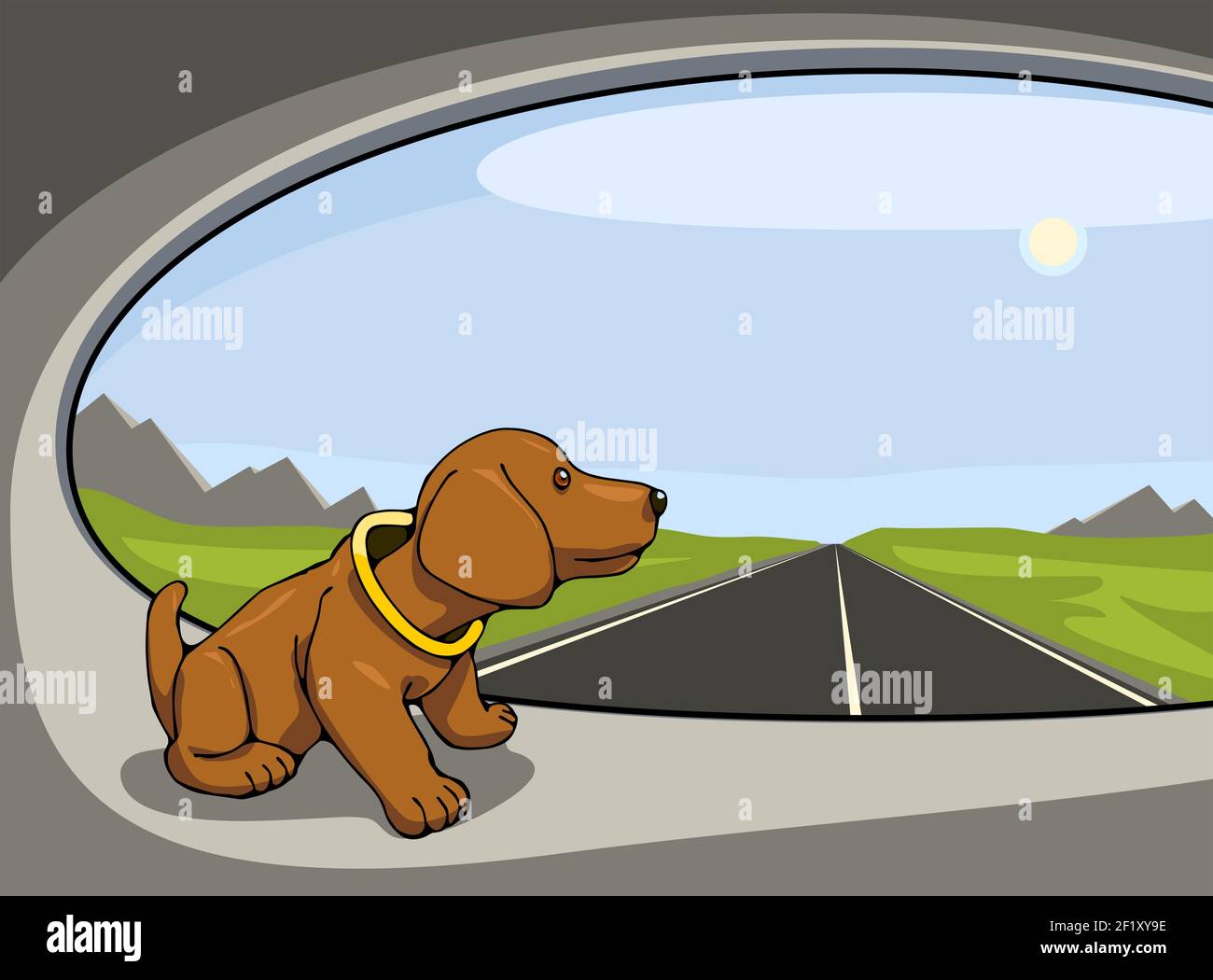 Popular German dachshund bobblehead Stock Photo