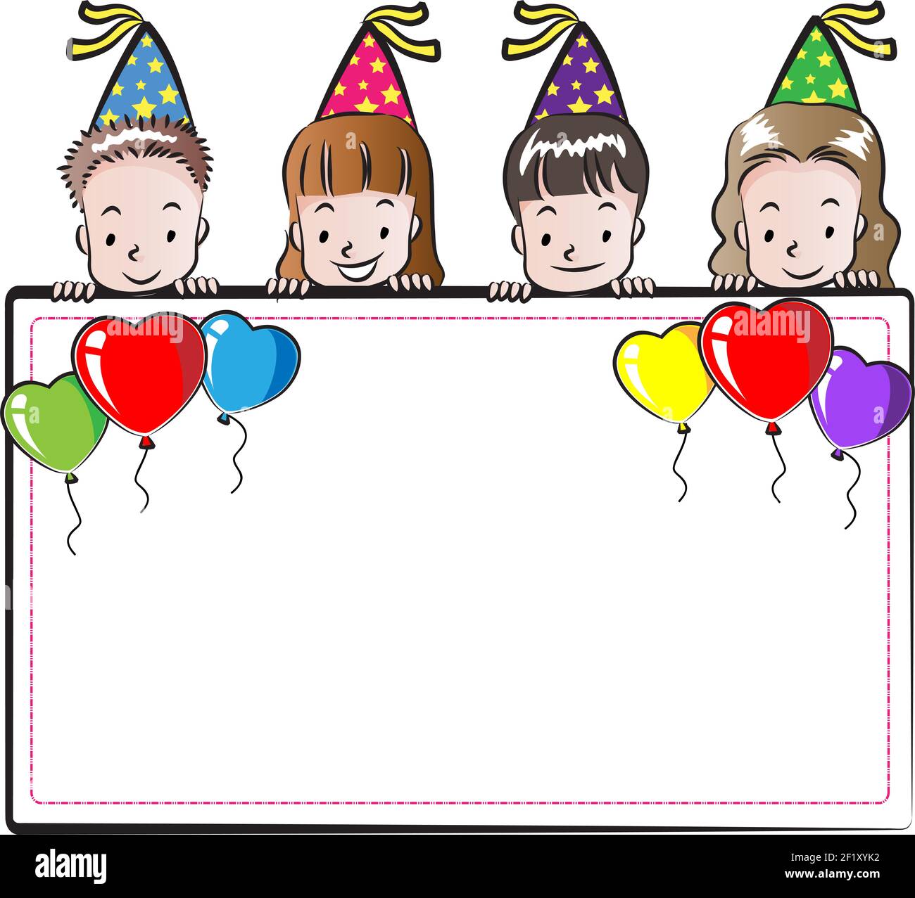 cartoon happy birthday background Stock Photo - Alamy