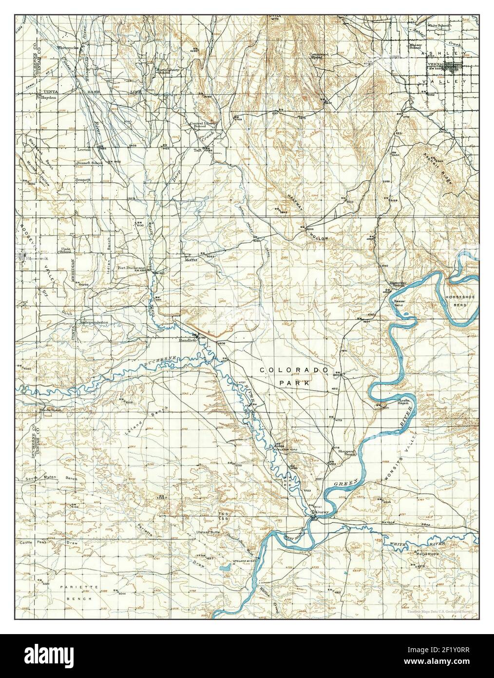 Map of vernal utah Cut Out Stock Images & Pictures Alamy