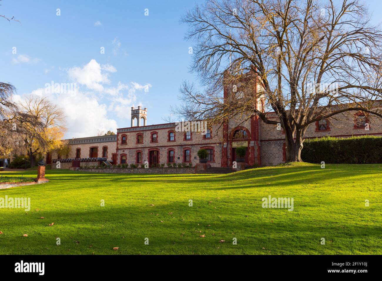 Yalumba is an Australian winery located near the town of Angaston, South Australia in the Barossa Valley wine region Stock Photo