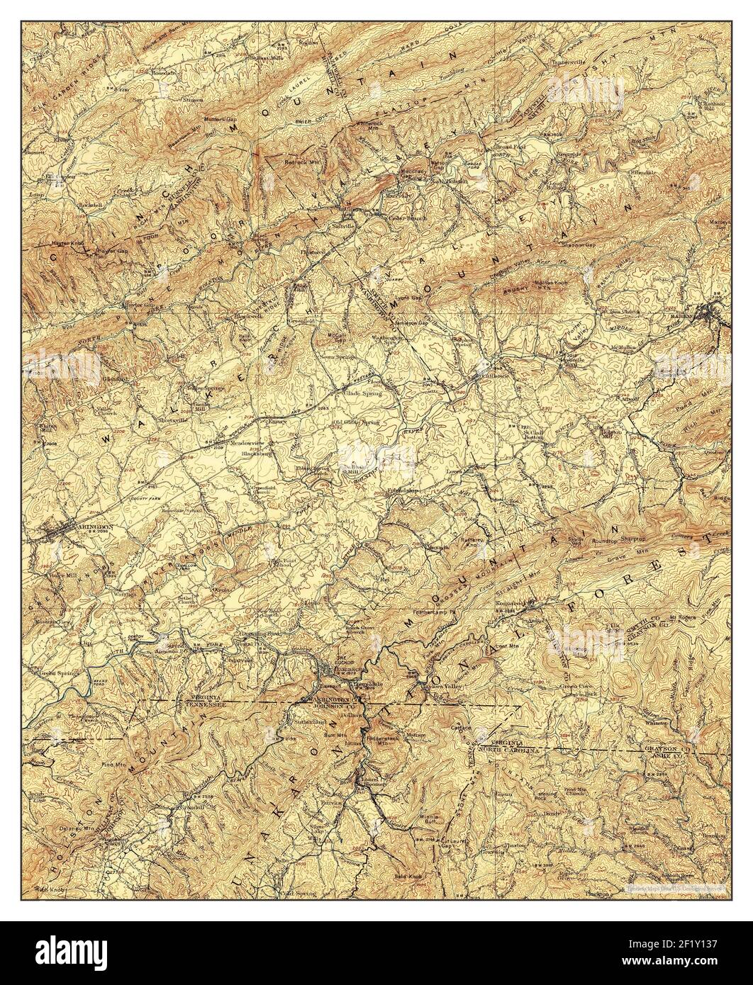 Map Of Abingdon Virginia High Resolution Stock Photography and Images Alamy