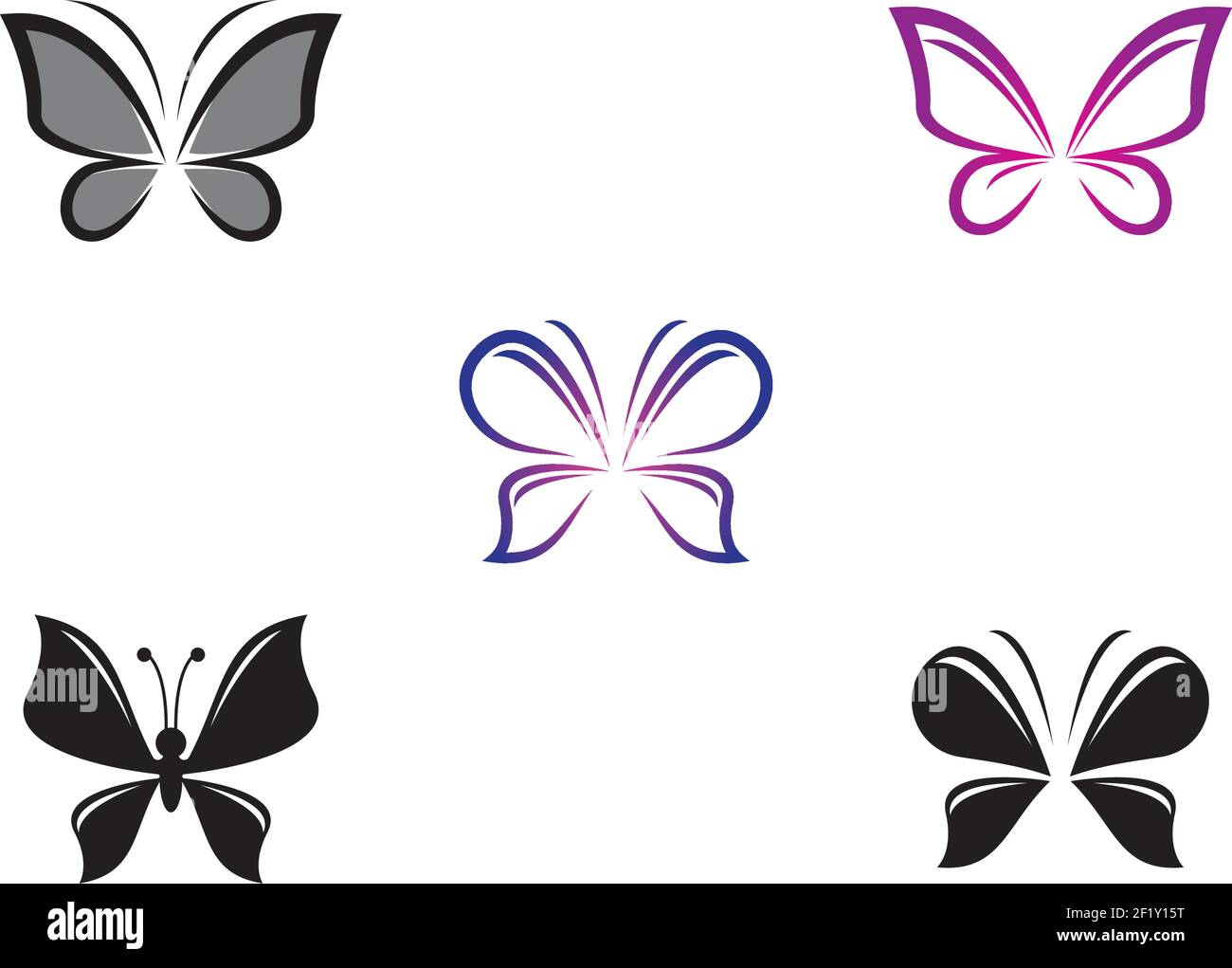 Butterfly logo template vector icon illustration design Stock Vector ...