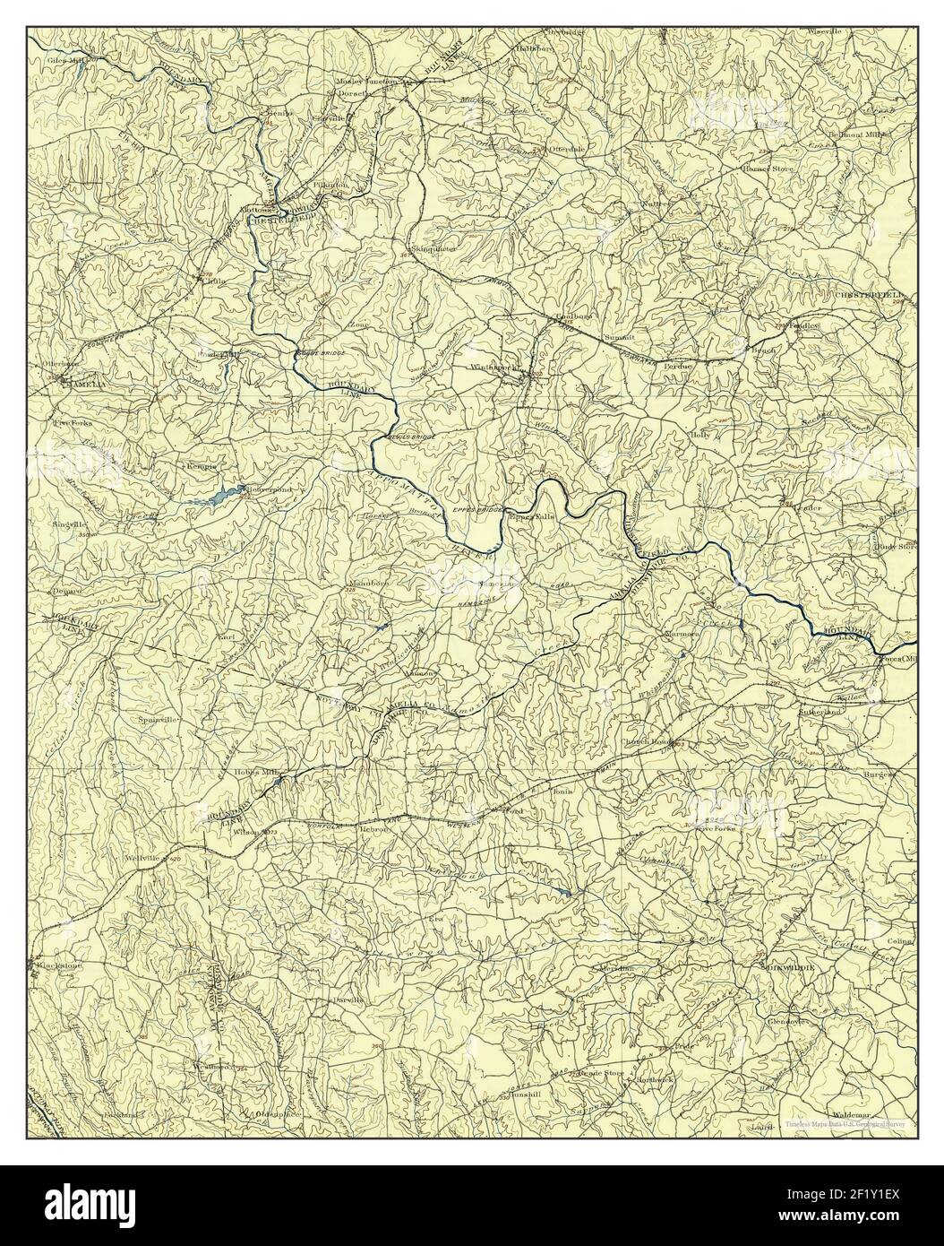 Amelia, Virginia, map 1897, 1125000, United States of America by Timeless Maps, data U.S