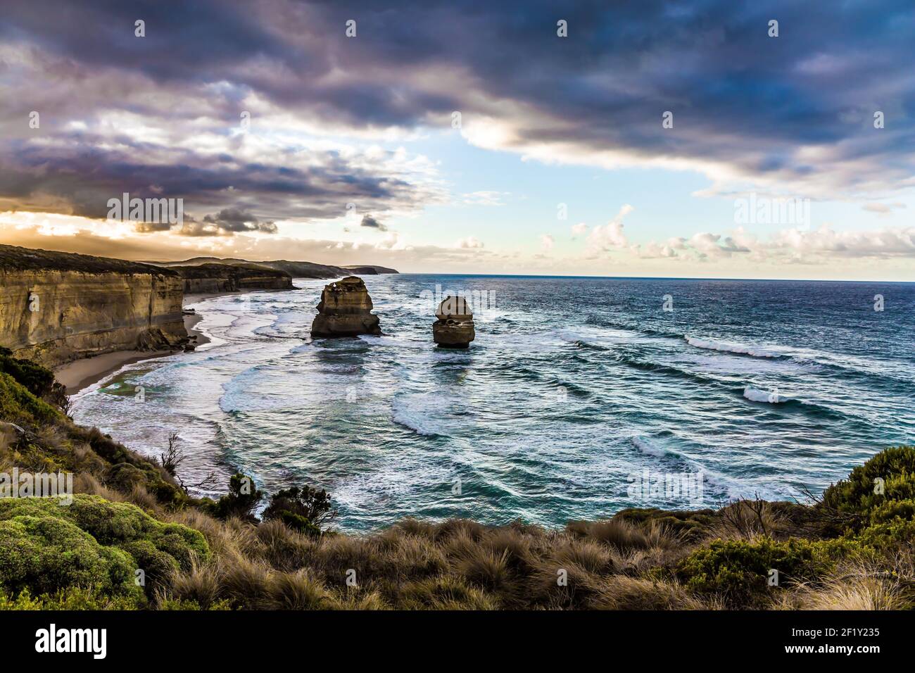 The morning on the coast Stock Photo