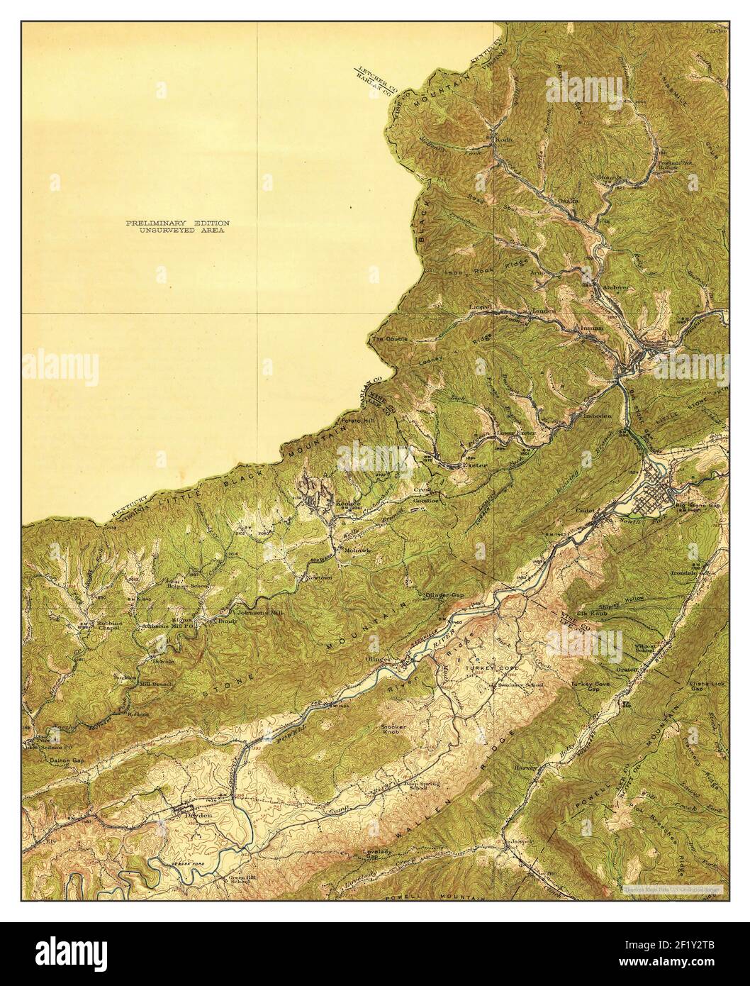 Big Stone Gap Virginia Map Big Stone Gap, Virginia, Map 1922, 1:62500, United States Of America By  Timeless Maps, Data U.s. Geological Survey Stock Photo - Alamy