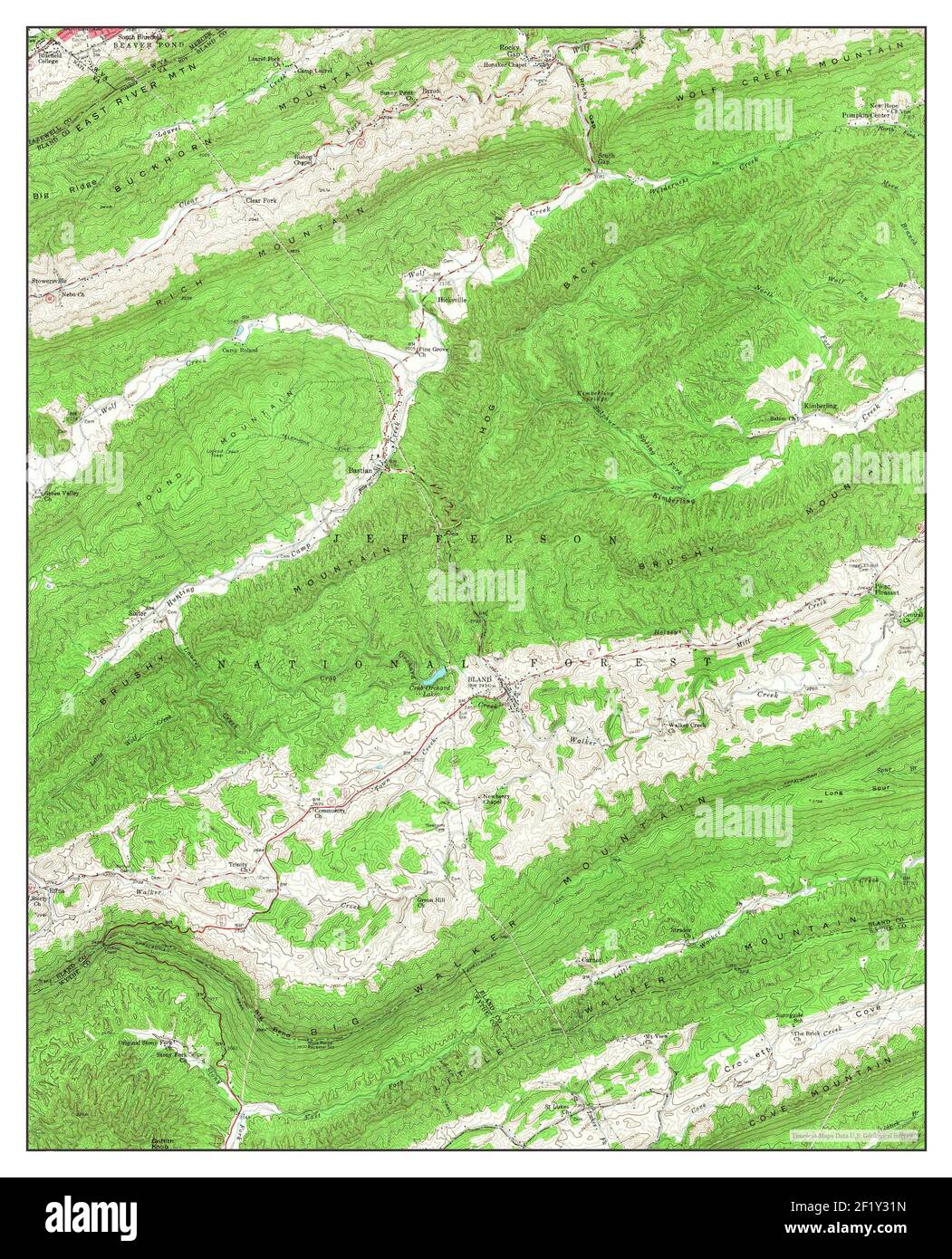 Map of bland virginia hires stock photography and images Alamy
