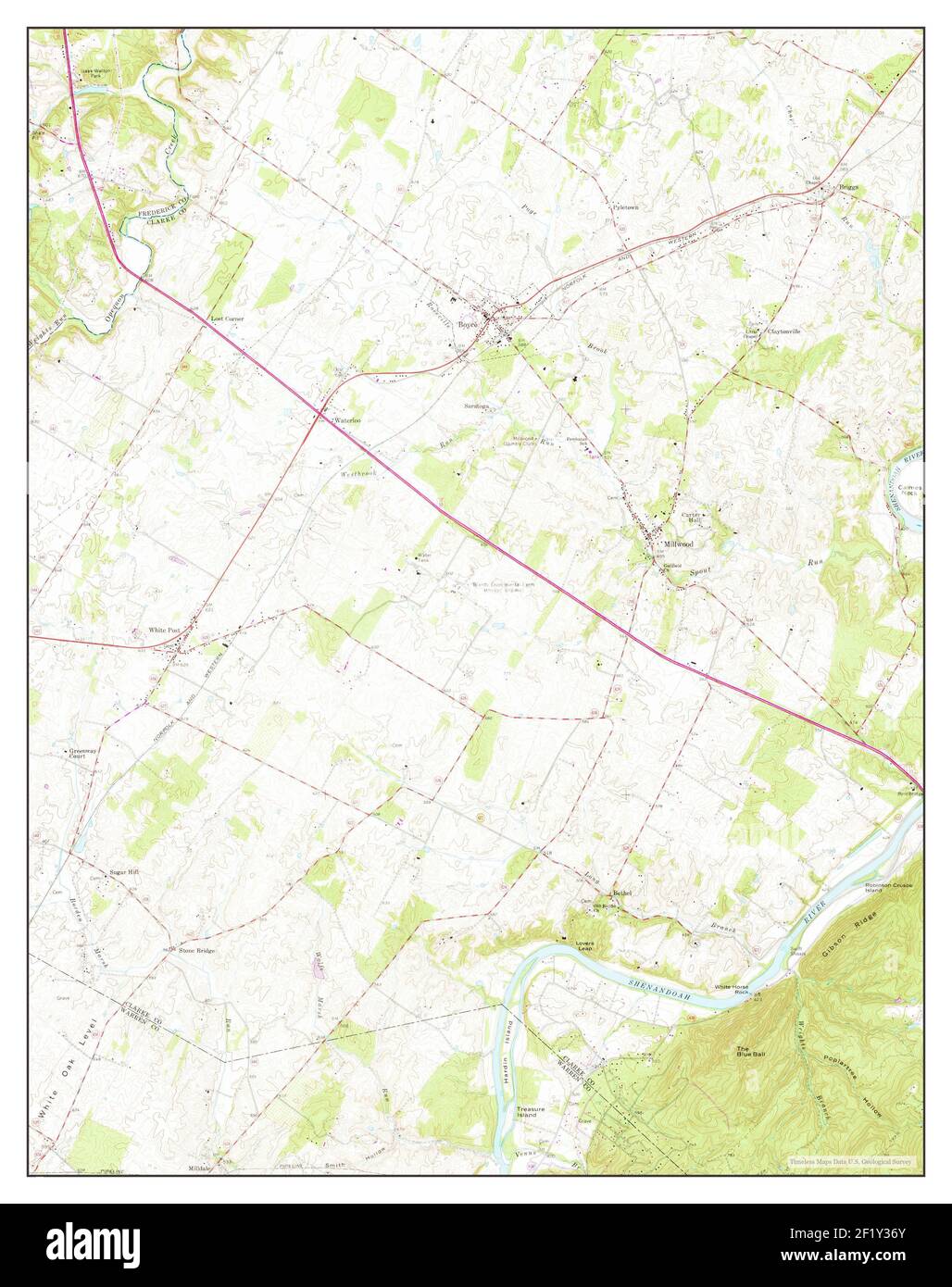 Boyce, Virginia, map 1966, 124000, United States of America by