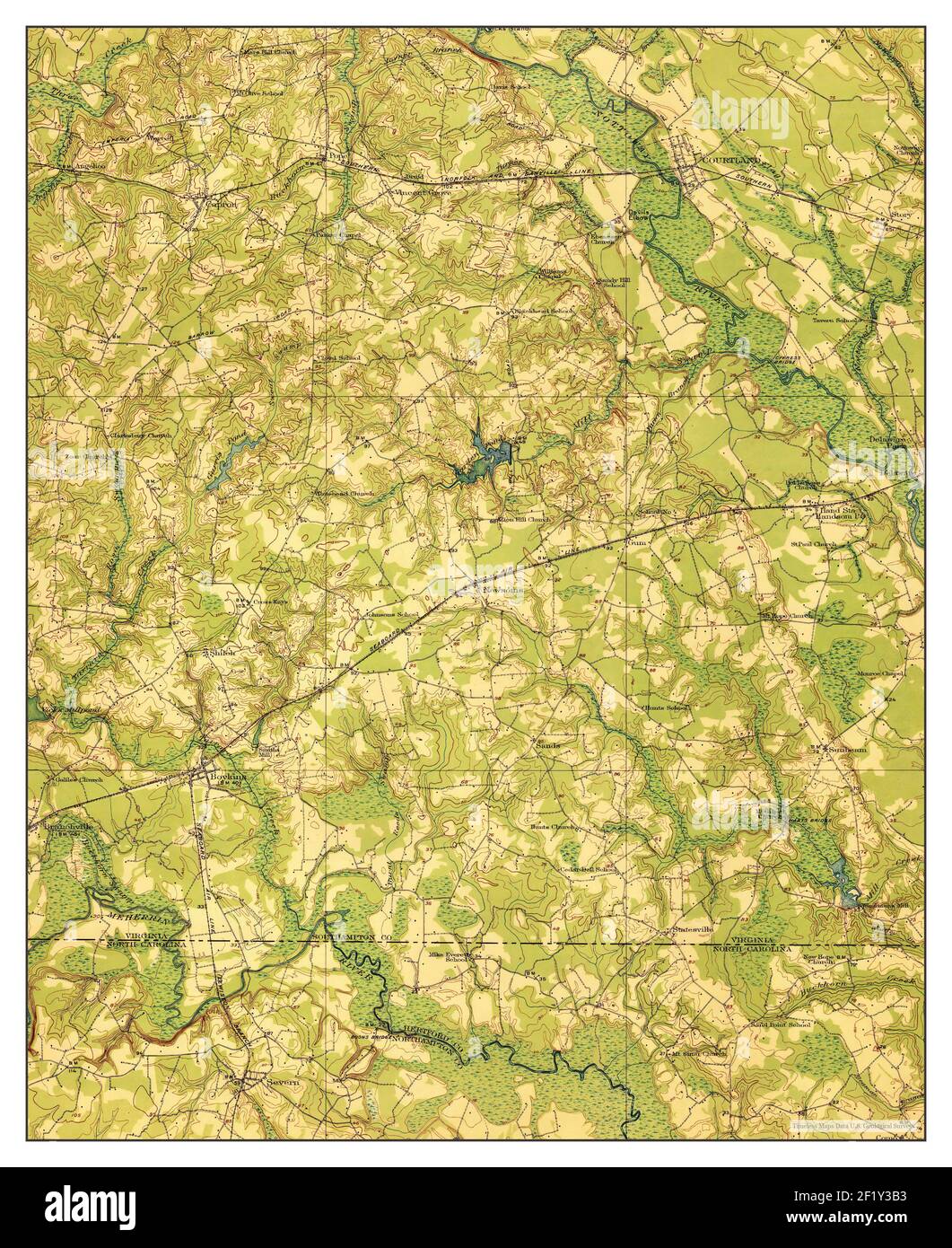 Boykins, Virginia, map 1920, 162500, United States of America by