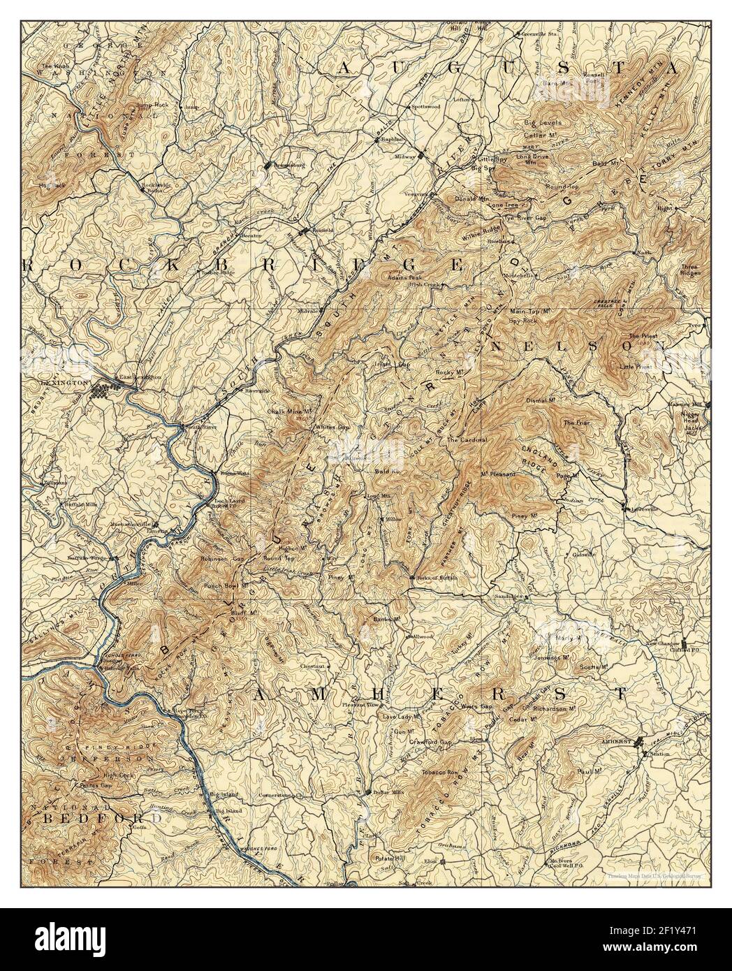 Buena Vista, Virginia, map 1894, 1125000, United States of America by