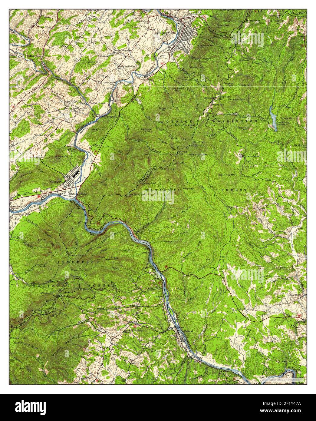 Buena Vista, Virginia, map 1950, 162500, United States of America by Timeless Maps, data U.S