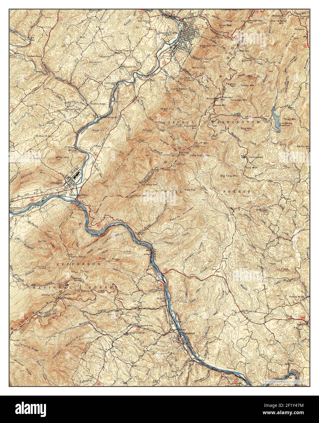 Buena Vista, Virginia, map 1952, 162500, United States of America by Timeless Maps, data U.S