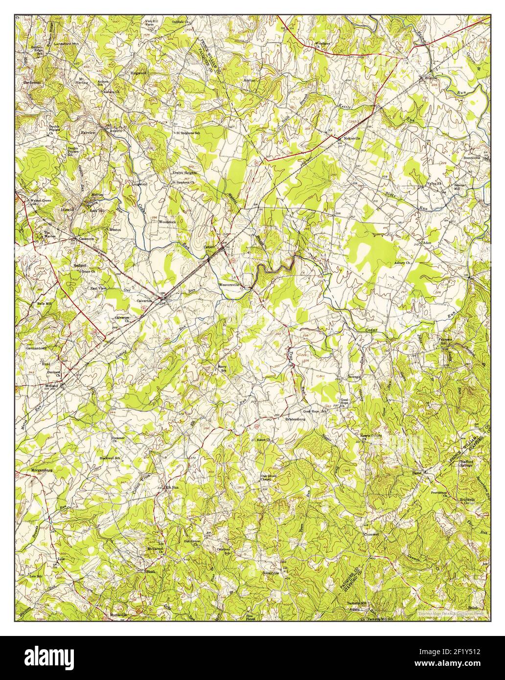 Catlett, Virginia, map 1943, 162500, United States of America by