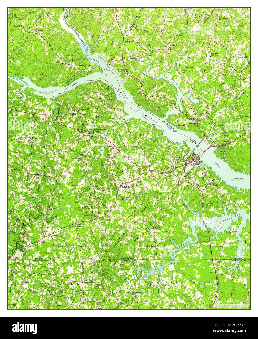 Map of clarksville virginia hires stock photography and images Alamy