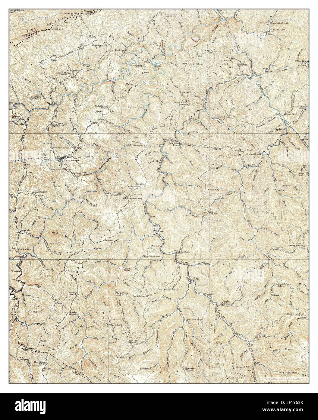 Map of clintwood virginia Cut Out Stock Images & Pictures Alamy