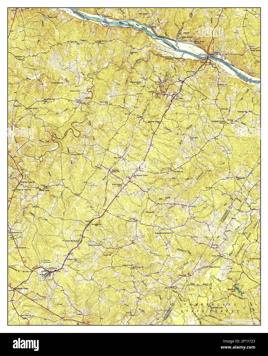 Map of dillwyn virginia Cut Out Stock Images & Pictures Alamy