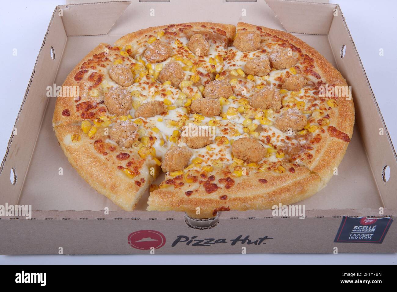 March 9 2021 - Pizza Hut Just Dropped A KFC Popcorn Chicken Pizza. London  Ontario Canada Luke Durda/Alamy Stock Photo - Alamy
