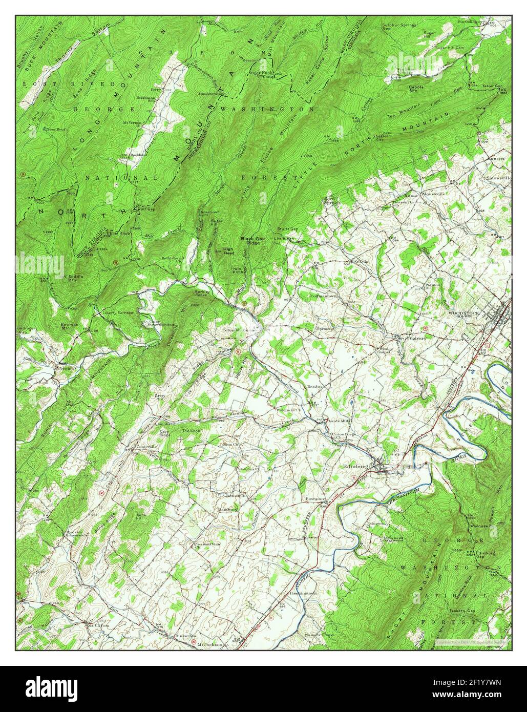 Edinburg, Virginia, map 1947, 162500, United States of America by Timeless Maps, data U.S