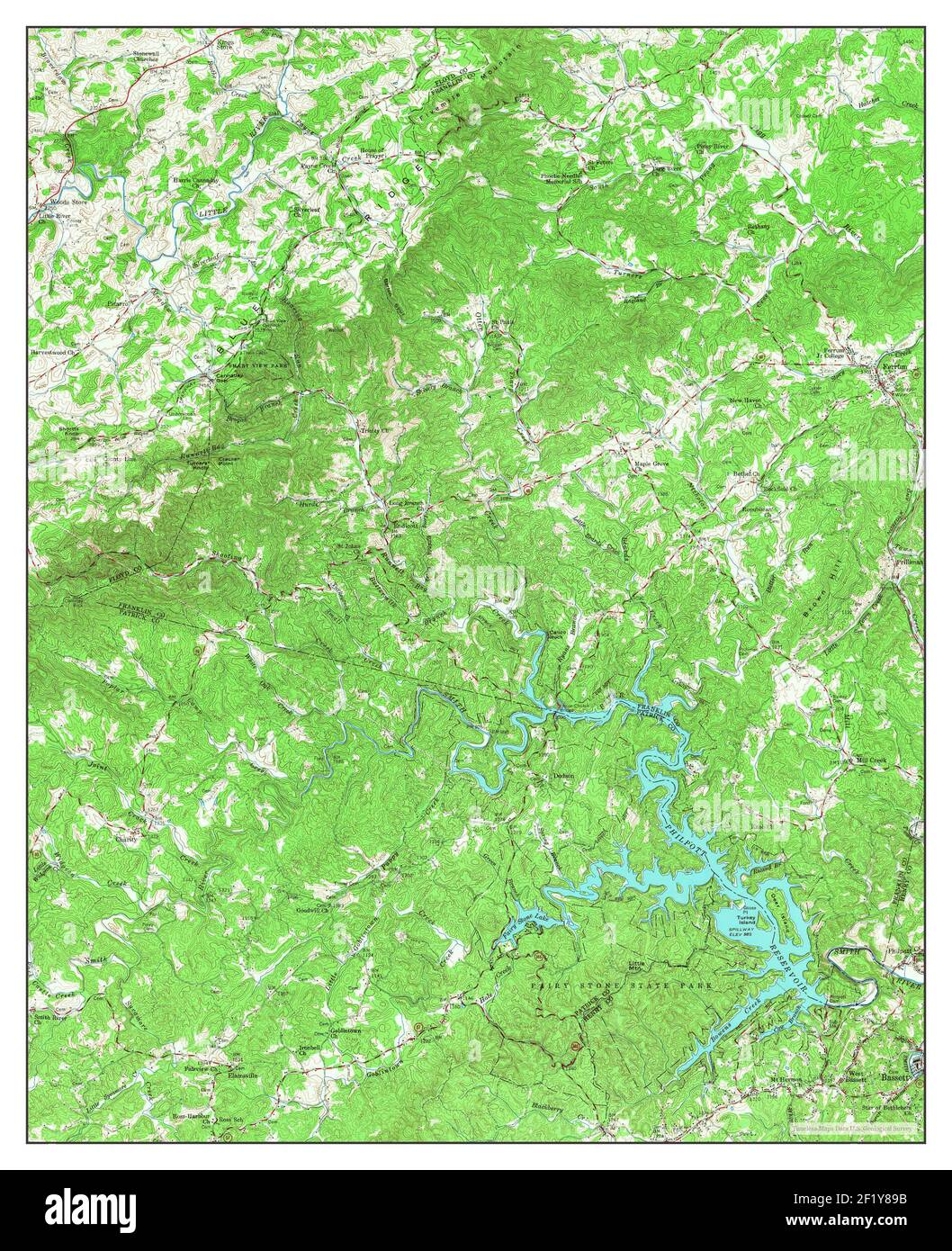 Endicott, Virginia, map 1957, 162500, United States of America by