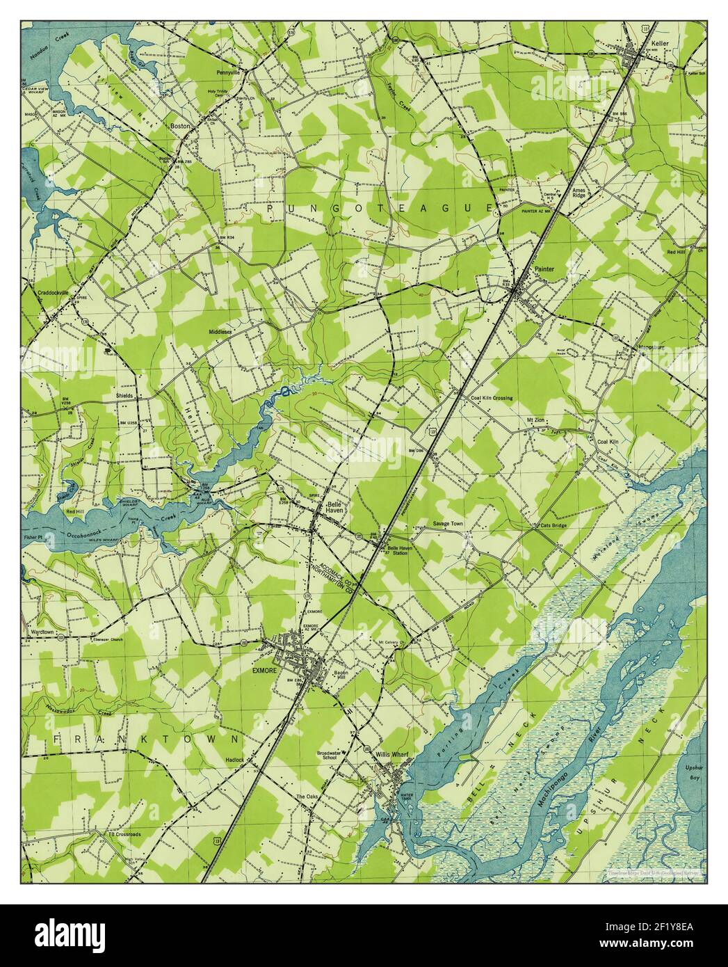 Map of exmore virginia Cut Out Stock Images & Pictures Alamy