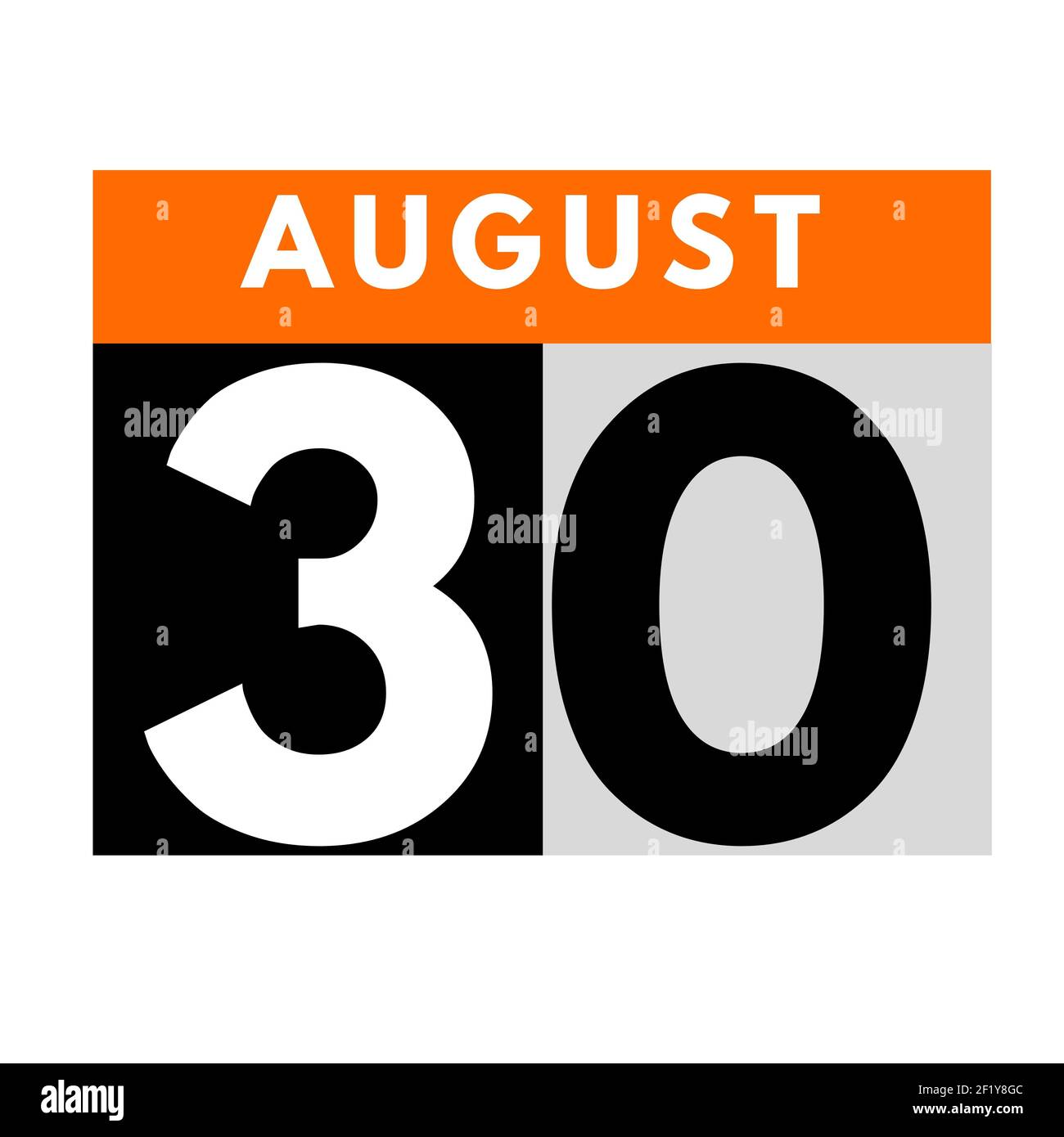 Calendar day 30 Cut Out Stock Images & Pictures - Alamy
