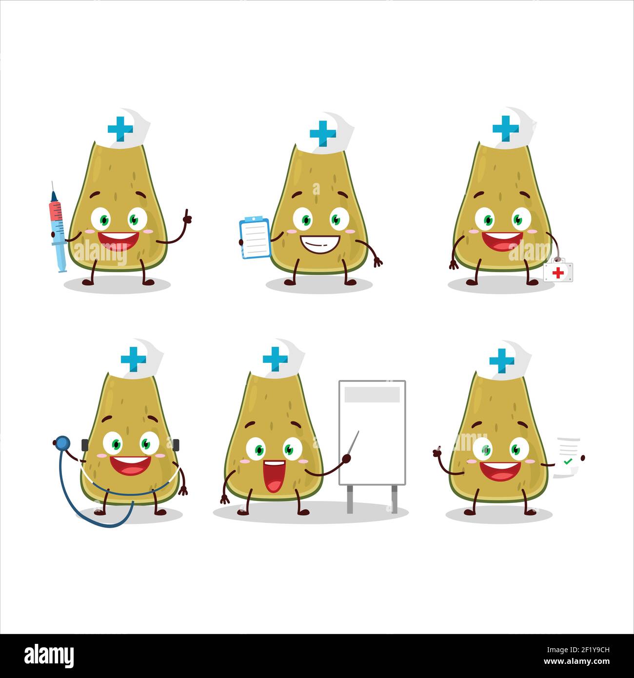 Doctor profession emoticon with butternut squash cartoon character. Vector  illustration Stock Vector Image & Art - Alamy