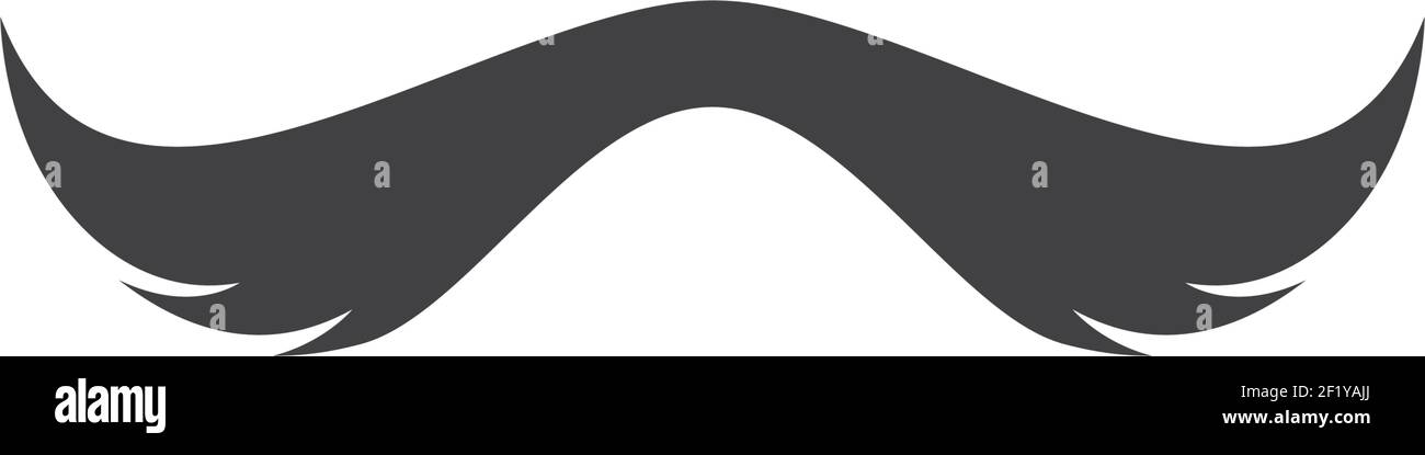 Mustache logo icon vector illustration design Stock Vector
