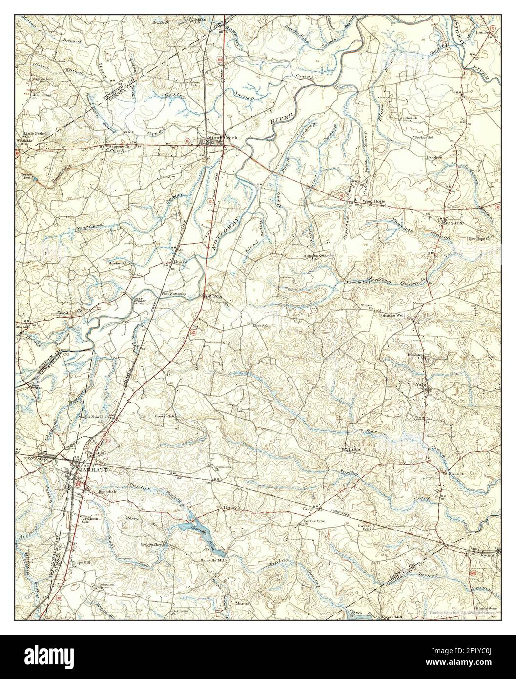 Map of jarratt virginia hires stock photography and images Alamy