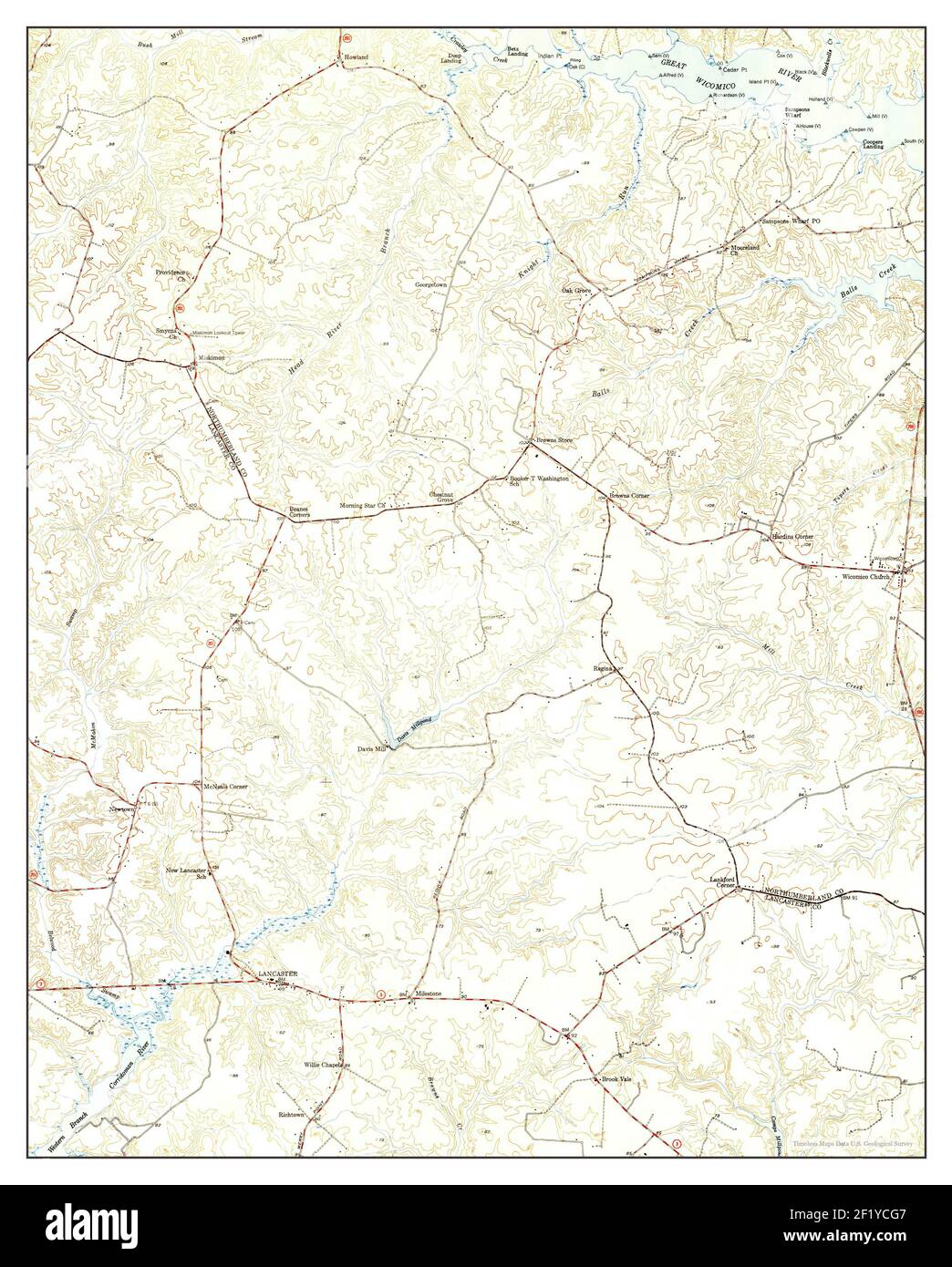 Lancaster virginia map hires stock photography and images Alamy