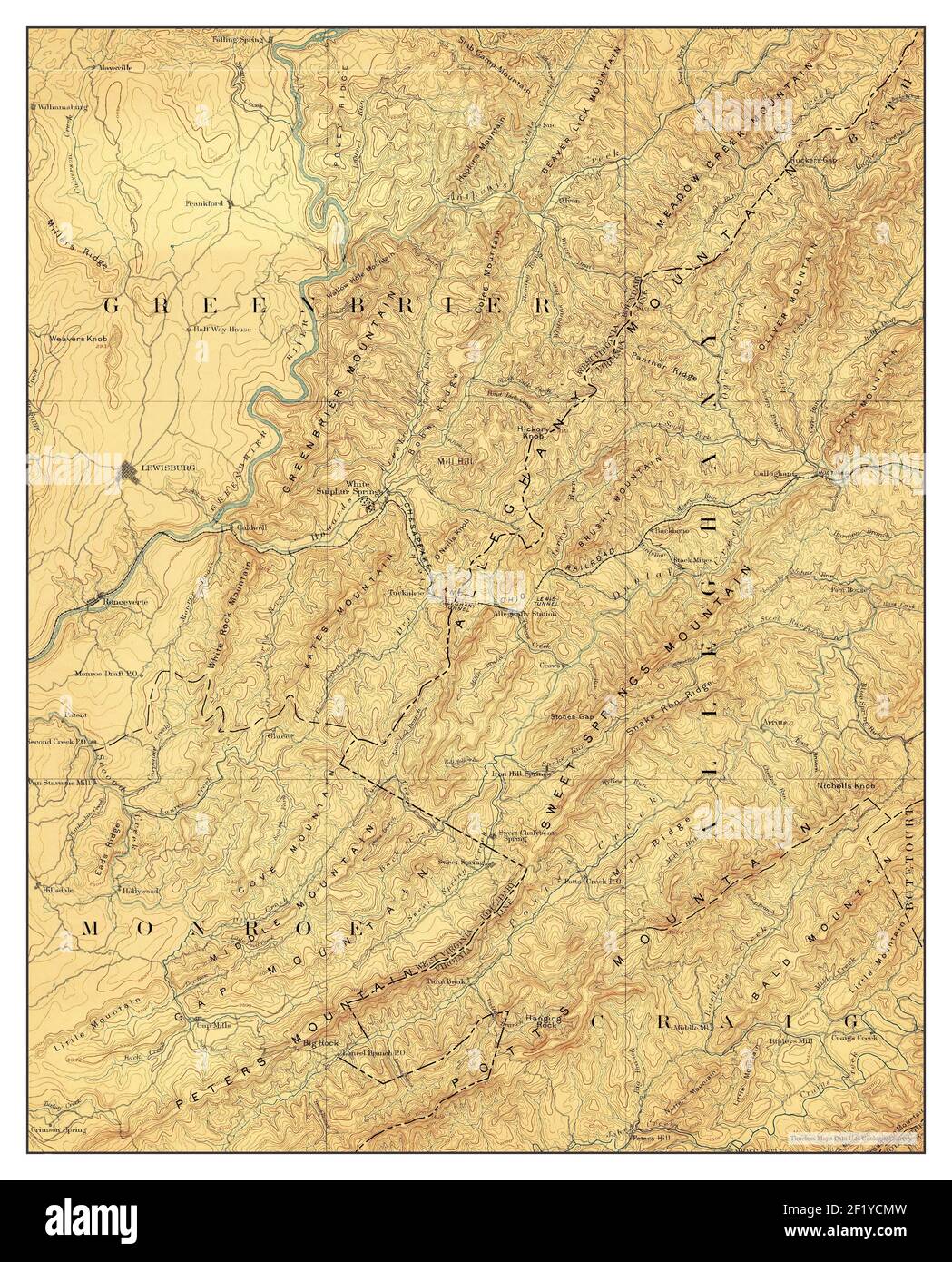 Map of lewisburg virginia Cut Out Stock Images & Pictures Alamy