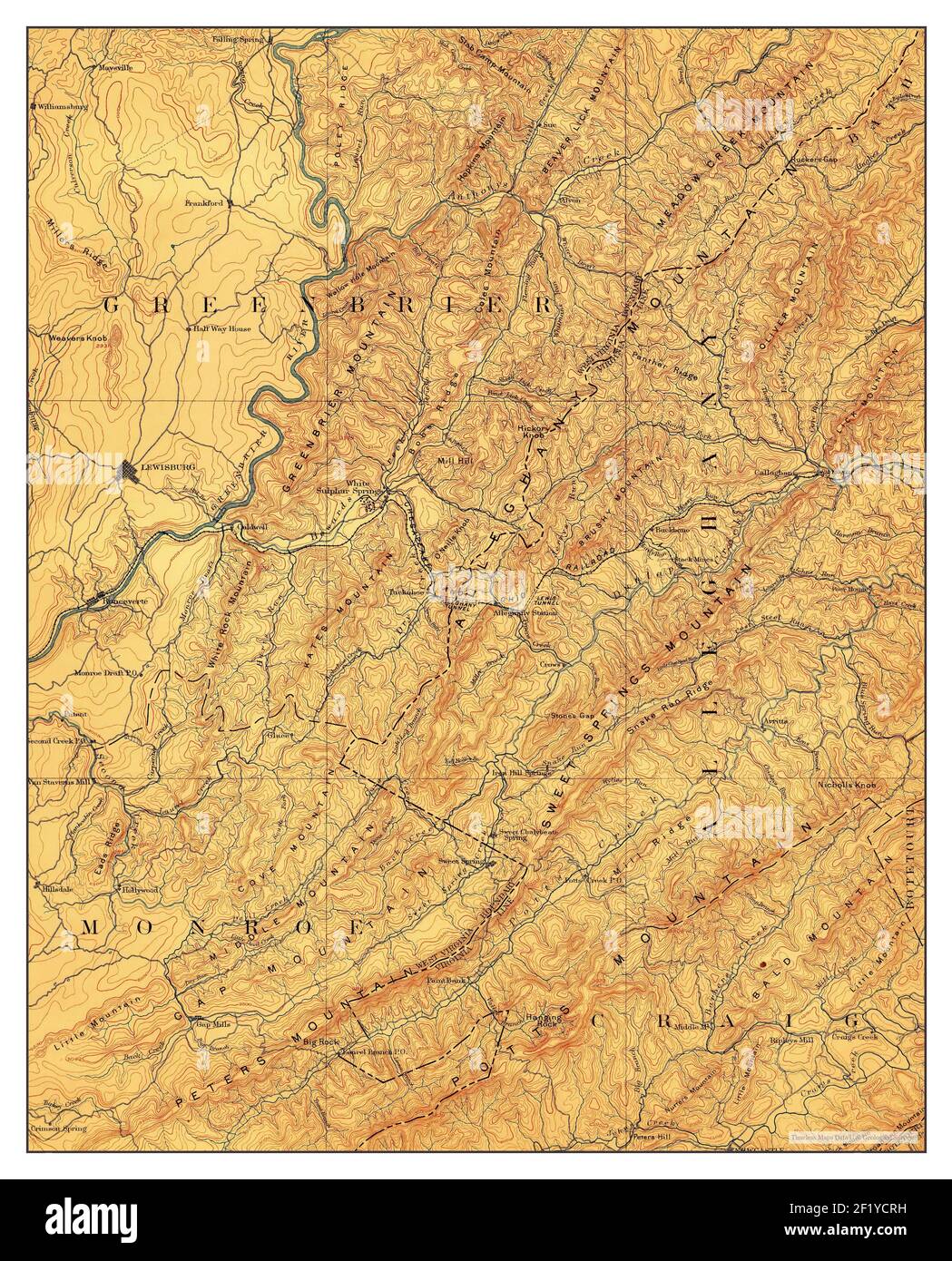 Lewisburg, Virginia, map 1891, 1:125000, United States of America by ...