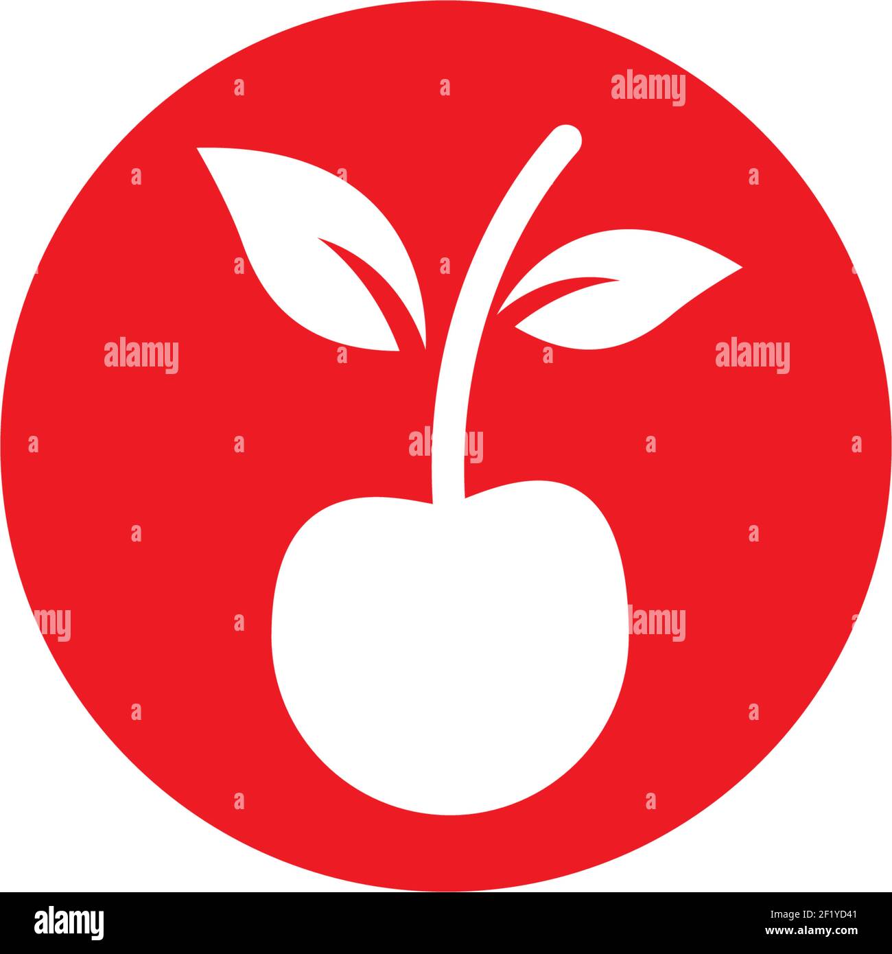 Cherry logo template vector icon illustration design Stock Vector