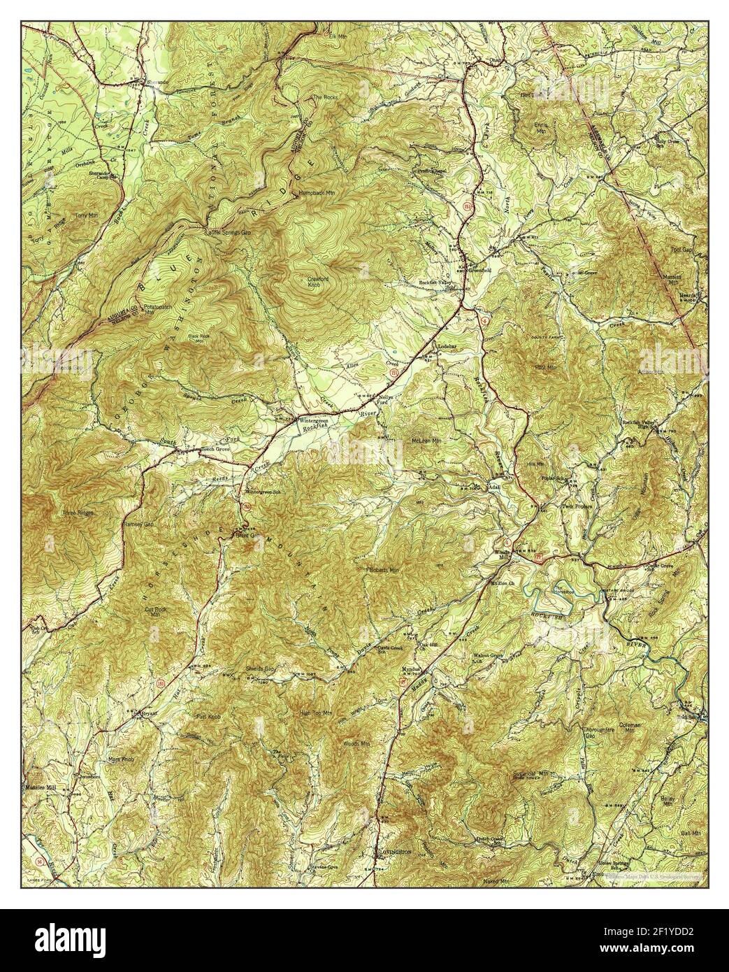 Lovingston, Virginia, map 1946, 162500, United States of America by