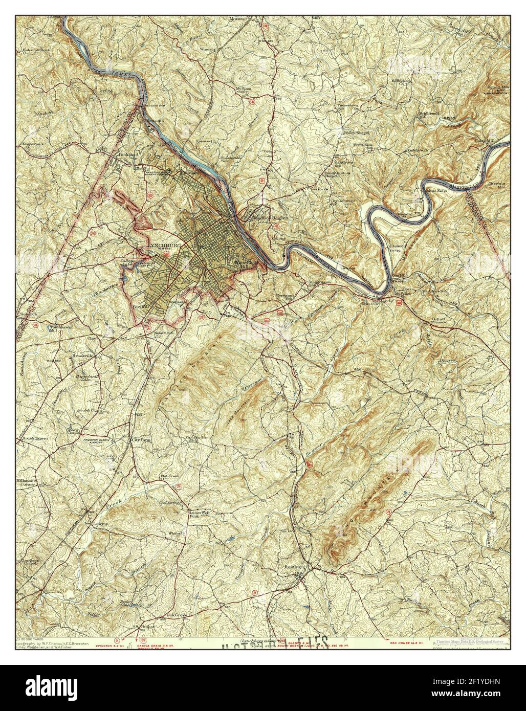 Lynchburg virginia map Cut Out Stock Images & Pictures Alamy